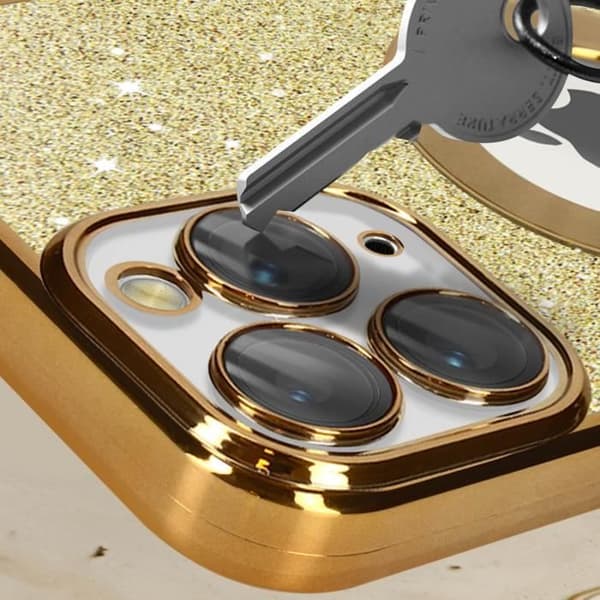 iPhone 11 Pro Max Glitter Gold-fodral