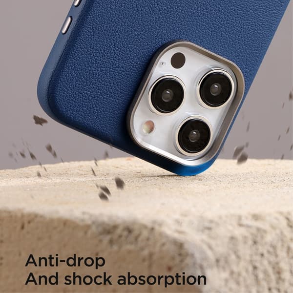 Joyroom iPhone 15 Pro Kuori Litchi Pattern Series MagSafe Harmaa