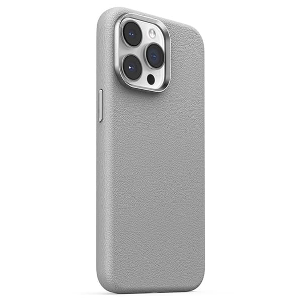 Joyroom iPhone 15 Pro Kuori Litchi Pattern Series MagSafe Harmaa