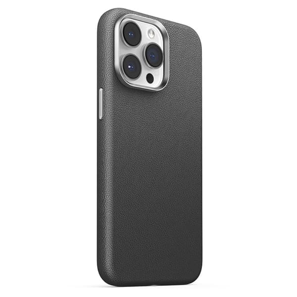 Joyroom iPhone 15 Pro Max Kuori Litchi Pattern Series MagSafe Musta