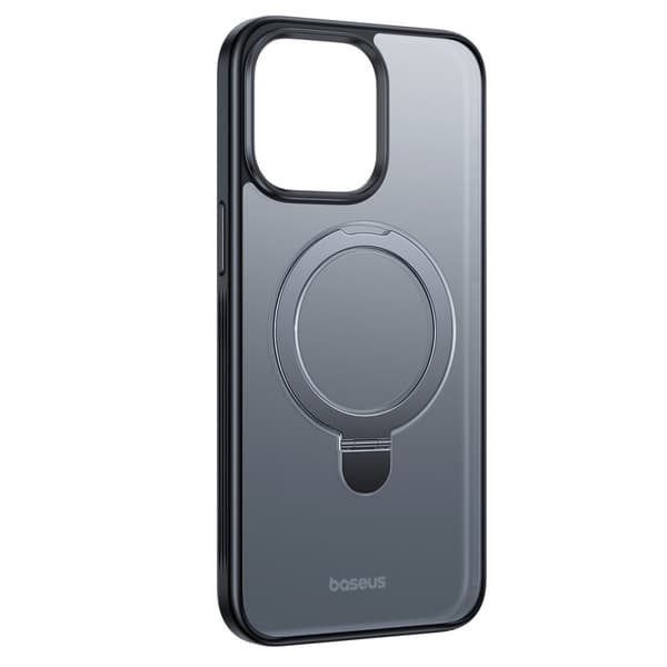 Baseus iPhone 15 Pro Kuori Smart Ring Series MagSafe Musta
