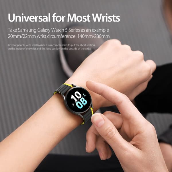DUX DUCIS Samsung Galaxy Watch 20mm Ranneke LD Series Keltainen