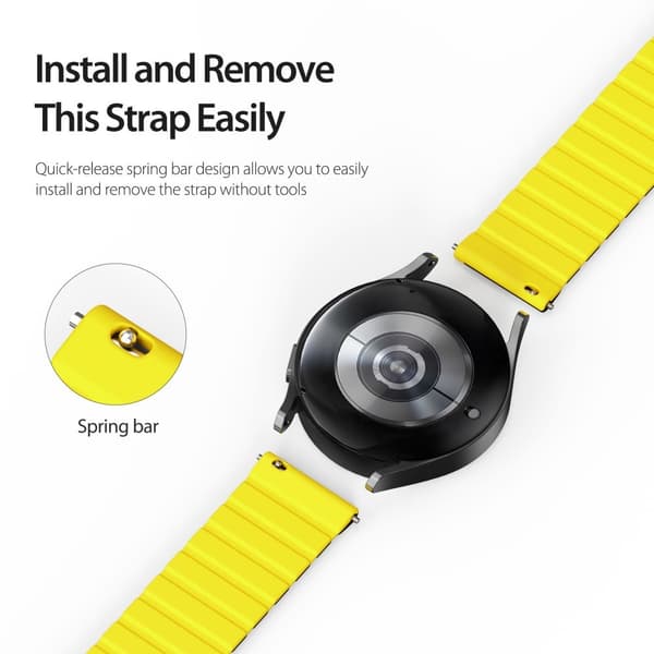 DUX DUCIS Samsung Galaxy Watch 20mm Ranneke LD Series Keltainen