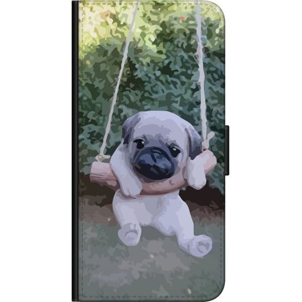 Samsung Galaxy A20s Tegnebogsetui Pug På en Gynge