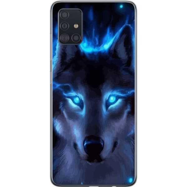 Samsung Galaxy A51 Läpinäkyvä kuori Susi