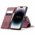 Miniatyrbilde 1 av 2: CaseMe Smart Magnet FlipCase Apple iPhone 15 Pro - Burgund