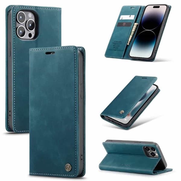 CaseMe Smart Magnet FlipCase Apple iPhone 15 Pro - Blå