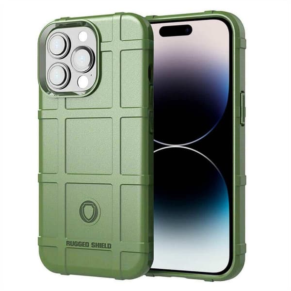Rugged Shield kuori Apple iPhone 15 Pro - Vihreä