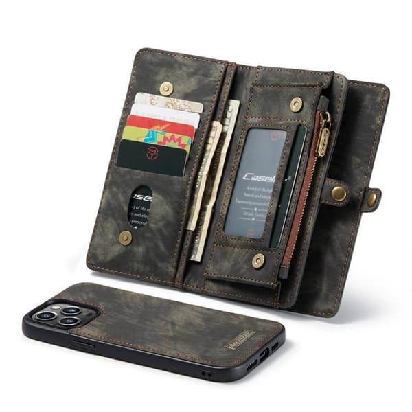 CaseMe puhelimenkotelo 008 8-kortti Apple iPhone 15 Pro - Musta/harmaa