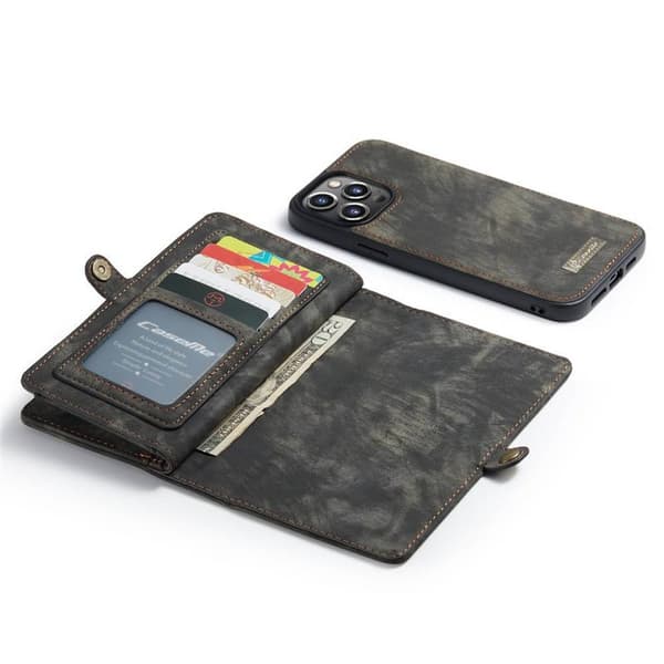 CaseMe puhelimenkotelo 008 8-kortti Apple iPhone 15 Pro - Musta/harmaa