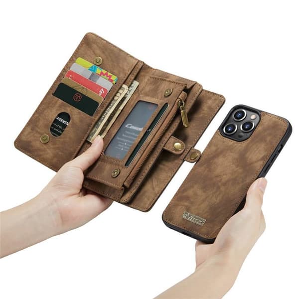 CaseMe mobilcover 008 8-kort Apple iPhone 15 Pro - Brun