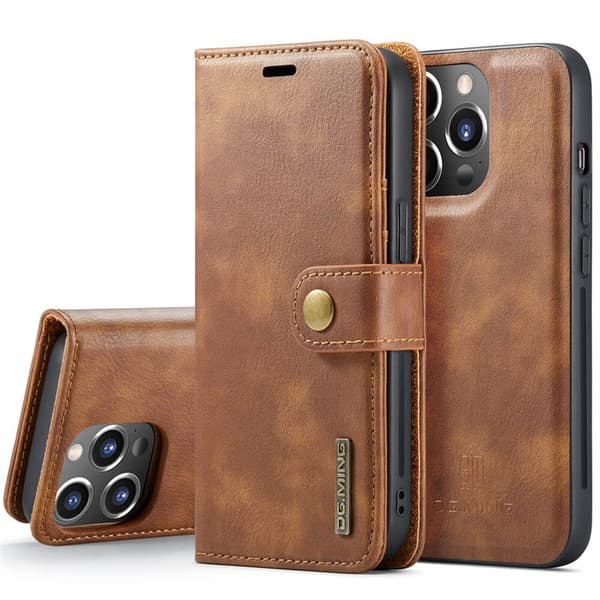 Lommeboketui DG-Ming 2i1 Apple iPhone 15 Pro - Brun