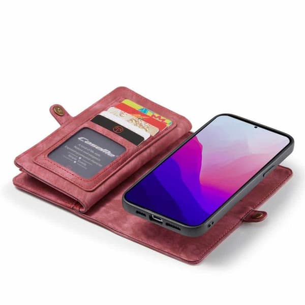 CaseMe mobilfodral 008 8-kort Apple iPhone 15 Pro Max - Röd