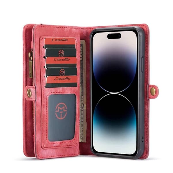CaseMe mobilfodral 008 8-kort Apple iPhone 15 Pro Max - Röd