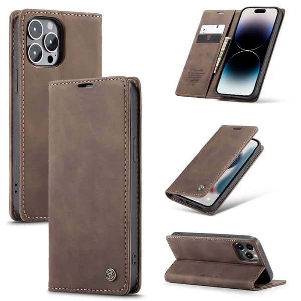 CaseMe Smart Magnet FlipCase Apple iPhone 15 Pro Max - Coffee
