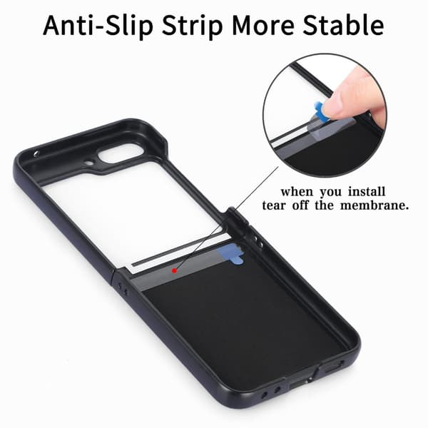 INF Hiilikuitukuvioinen takakansityyppinen puhelinkuori Samsung Galaxy Z Flip -puhelimelle Samsung Galaxy Z Flip 5