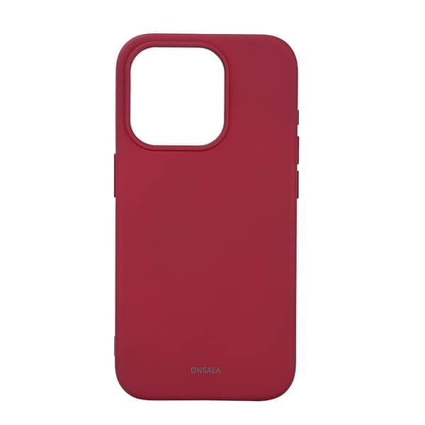 Mobilcover Silikonefølelse MagSeries Vinrød - iPhone 15 Pro