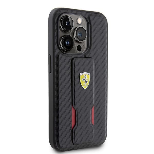 Ferrari iPhone 15 Pro Cover Grip Stand Function Sort
