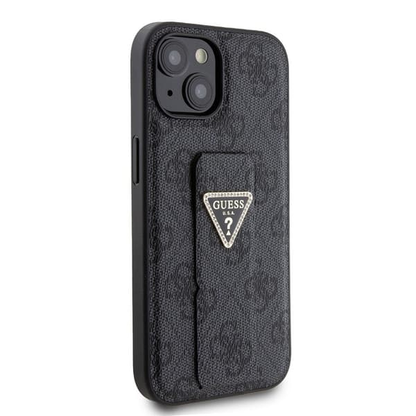 Guess iPhone 15 Kuori Grip Stand Function Musta