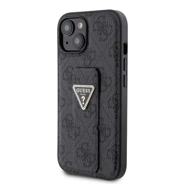 Guess iPhone 15 Kuori Grip Stand Function Musta