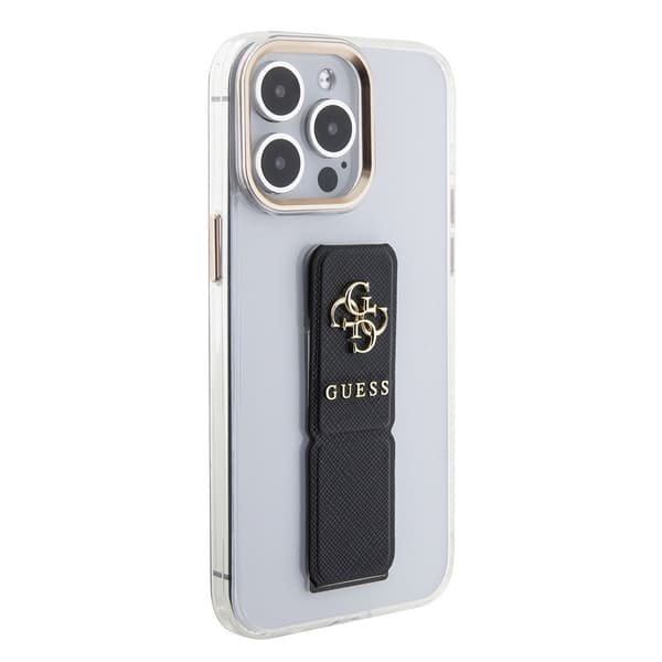 Guess iPhone 15 Pro Kuori Grip Stand Clear Läpinäkyvä