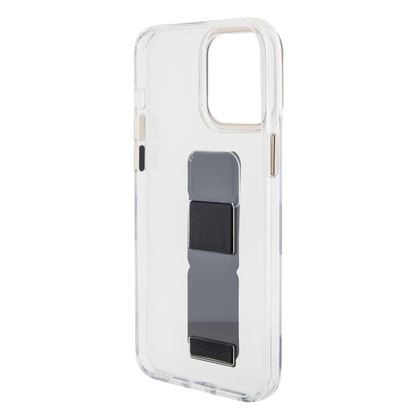 Guess iPhone 15 Pro Kuori Grip Stand Clear Läpinäkyvä