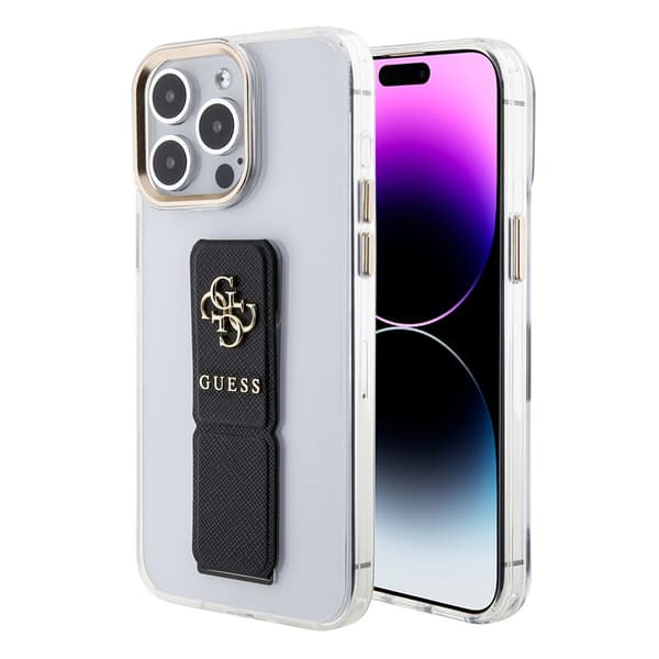 Guess iPhone 15 Pro Kuori Grip Stand Clear Läpinäkyvä