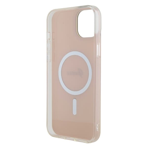 Guess iPhone 15 Kuori Script MagSafe Vaaleanpunainen