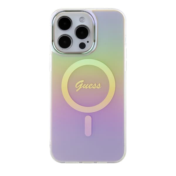 Guess iPhone 15 Pro Skal Script MagSafe Rosa