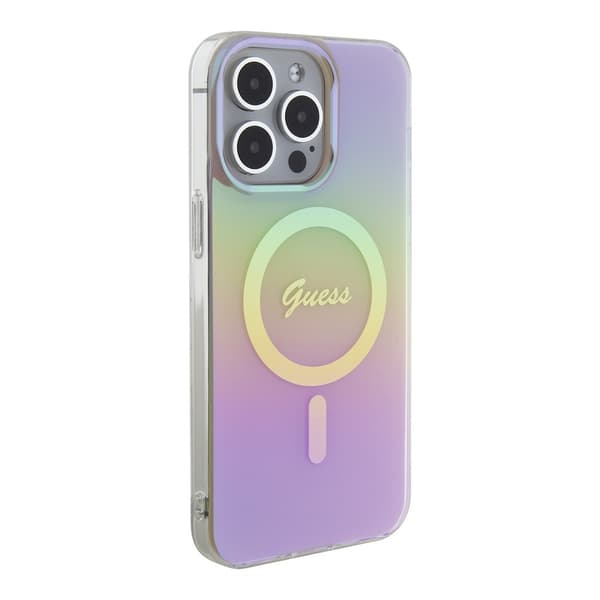 Guess iPhone 15 Pro Skal Script MagSafe Rosa