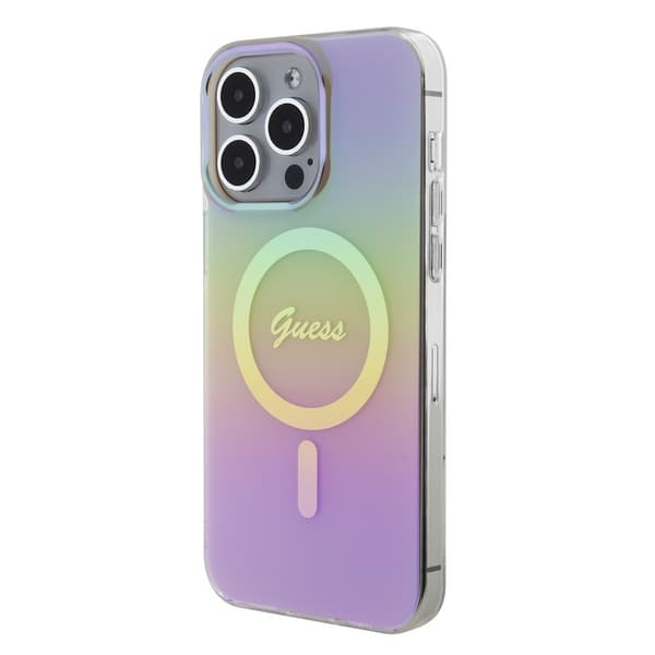 Guess iPhone 15 Pro Skal Script MagSafe Rosa