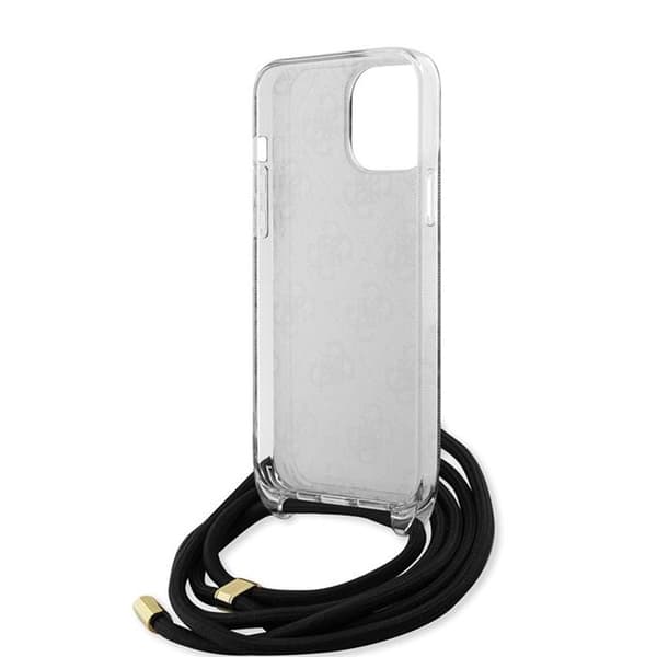 Guess iPhone 15 Pro Kuori Crossbody Cord Musta