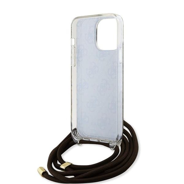 Guess iPhone 15 Pro Max Kuori Crossbody Cord Ruskea