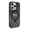 Pikkukuva 4 / 8: Guess iPhone 15 Pro Max Kuori Ring Stand Glitter MagSafe Musta