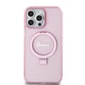 Miniatyrbild 3 av 8: Guess iPhone 15 Pro Max Skal Ring Stand Glitter MagSafe Rosa