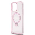 Miniatyrbild 6 av 8: Guess iPhone 15 Pro Max Skal Ring Stand Glitter MagSafe Rosa
