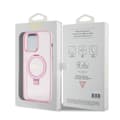 Miniatyrbild 8 av 8: Guess iPhone 15 Pro Max Skal Ring Stand Glitter MagSafe Rosa