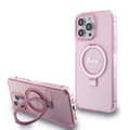 Miniatyrbild 1 av 8: Guess iPhone 15 Pro Max Skal Ring Stand Glitter MagSafe Rosa