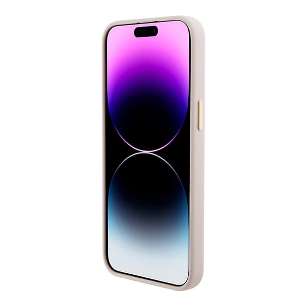 Guess iPhone 15 Pro Kuori Liquid Silicone Metal Logo Vaaleanpunainen