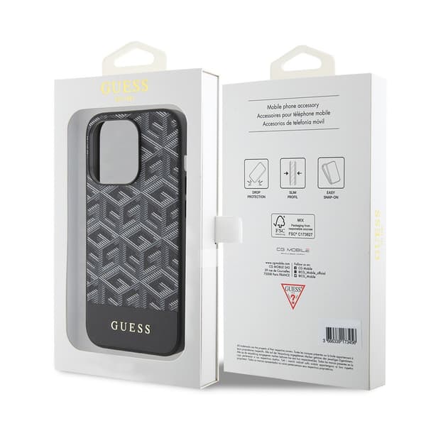 Guess iPhone 15 Pro Skal G Cube MagSafe Svart