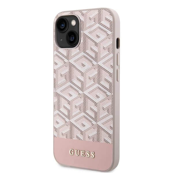 Guess iPhone 15 Kuori G Cube MagSafe Vaaleanpunainen