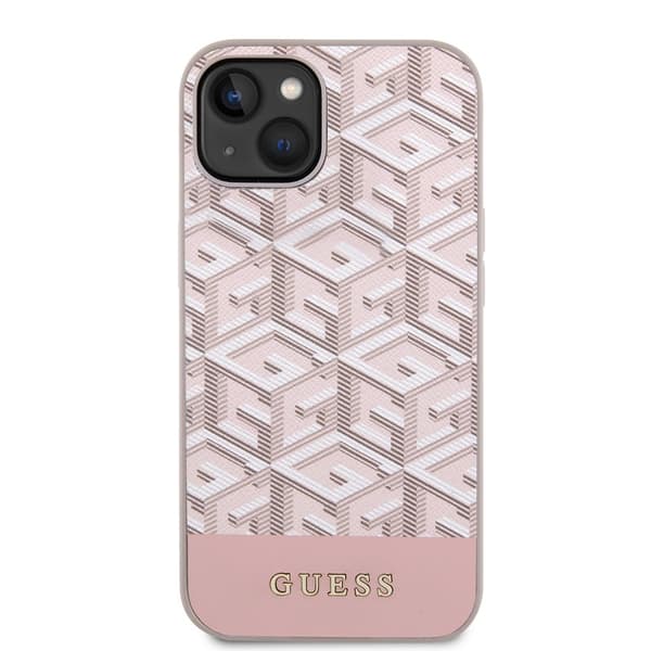 Guess iPhone 15 Kuori G Cube MagSafe Vaaleanpunainen