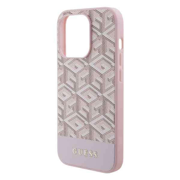 Guess iPhone 15 Pro Kuori G Cube MagSafe Vaaleanpunainen