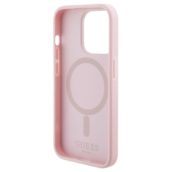 Guess iPhone 15 Pro Kuori G Cube MagSafe Vaaleanpunainen