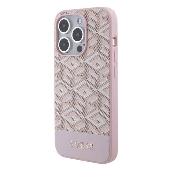 Guess iPhone 15 Pro Kuori G Cube MagSafe Vaaleanpunainen