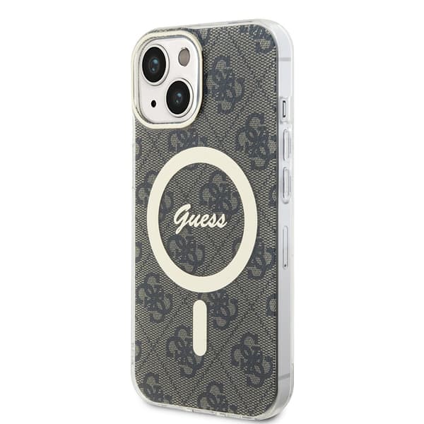 Guess iPhone 15 Skal 4G Pattern MagSafe Brun
