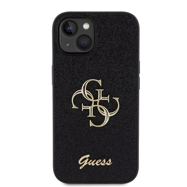 Guess iPhone 15 Skal Fixed Glitter Svart