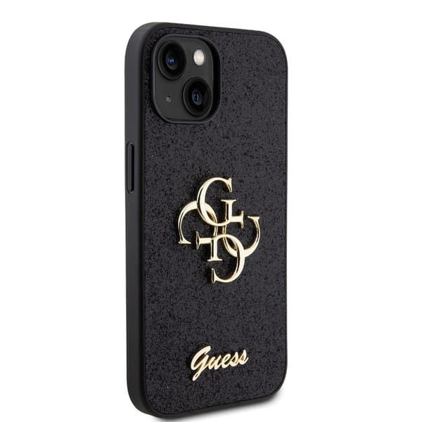 Guess iPhone 15 Skal Fixed Glitter Svart