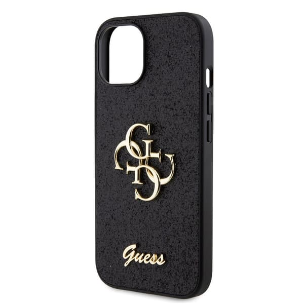 Guess iPhone 15 Skal Fixed Glitter Svart