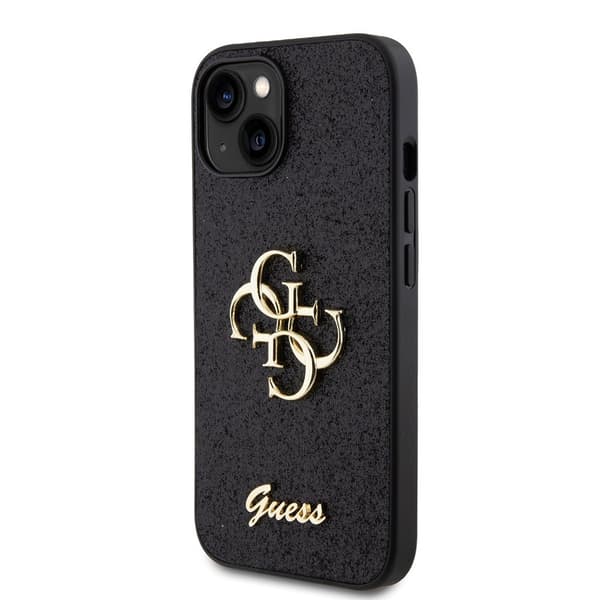 Guess iPhone 15 Skal Fixed Glitter Svart